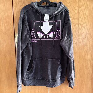 Avatar Last Airbender Sweatshirt Hoodie Large L NEW NEW Black Acid Wash Anime